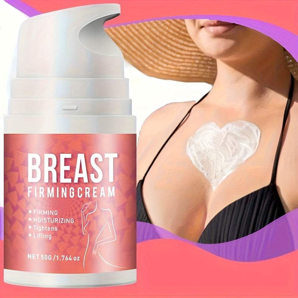 Body Cream 50g Pump Bottle with Jojoba Oil, Honey, Caffeine and Shea Butter for Bust and Chest Massage — image 1