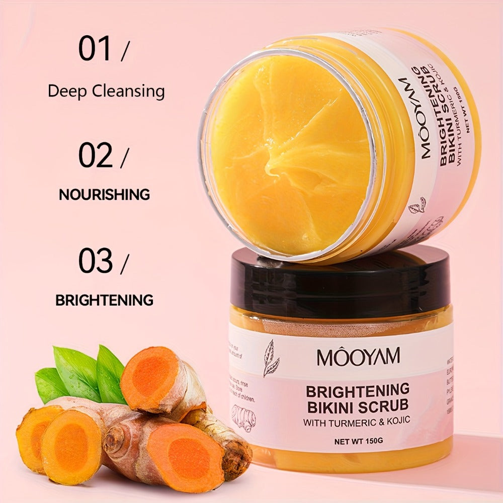 Glycolic Acid Bikini Area Scrub 150g, Kojic Acid & Turmeric Exfoliating Paste, Brightening Treatment — image 9