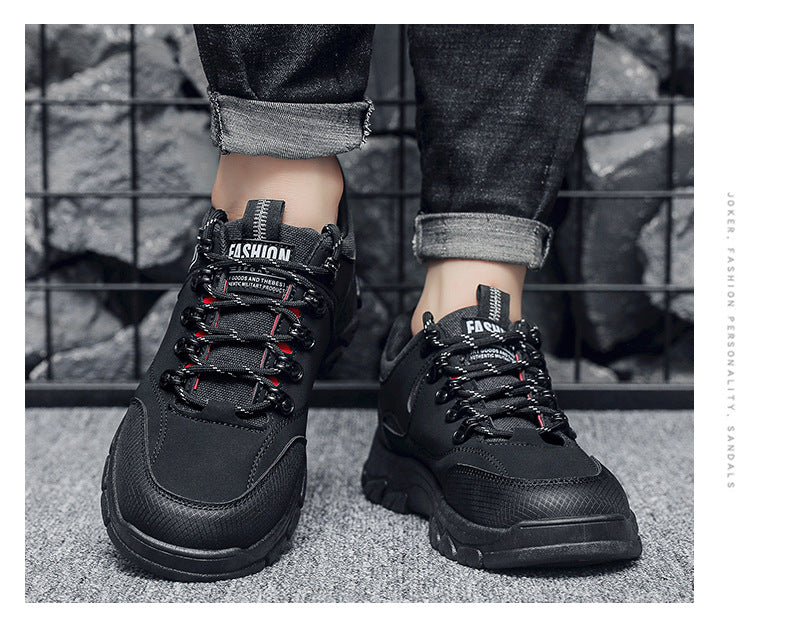 Mens Thick-Soled Outdoor Hiking Shoes