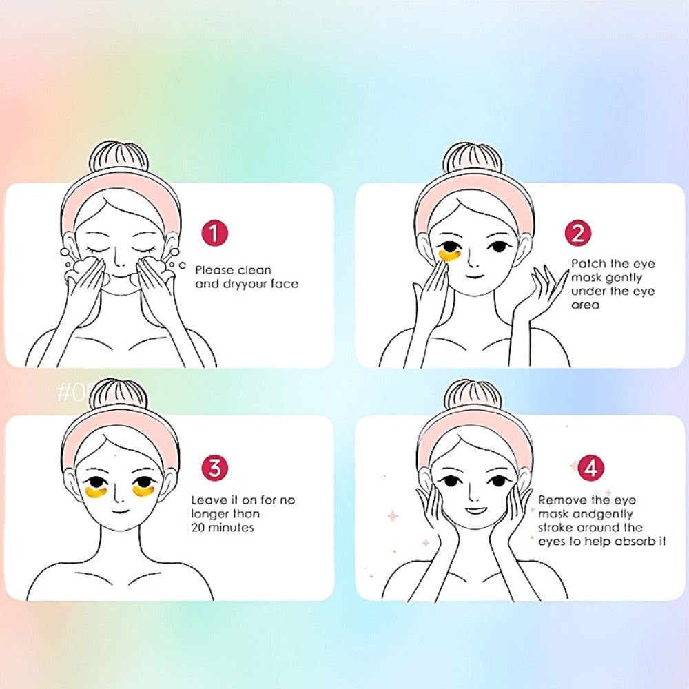 Glitter Under-Eye Patch Set with Pink, Purple and Gold Crescent Pads in a 12-Pair Checkout Pack — image 9