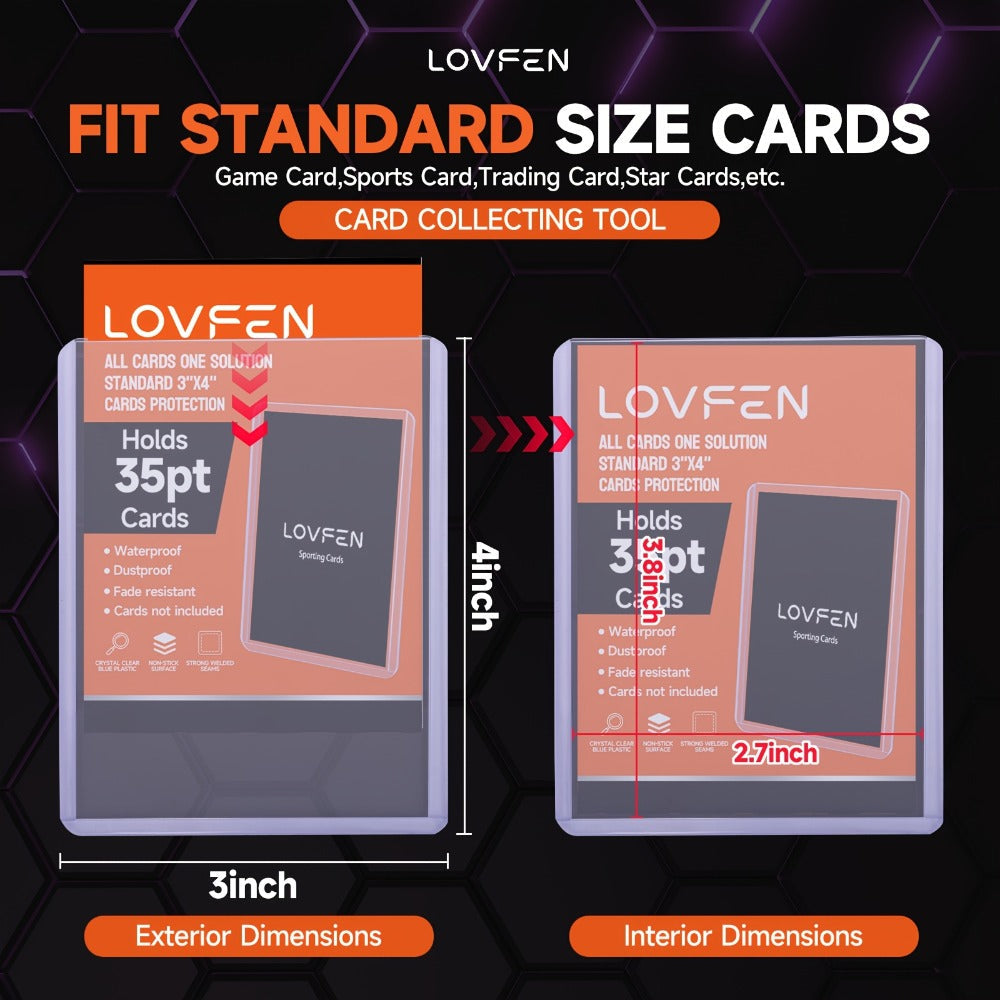 2000ct Top Loader Card Sleeves Set – 1000 Hard Plastic Top Loaders & 1000 Soft Card Sleeves for Baseball Football Sports Card
