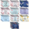 Thirty-Piece Bible Verse Makeup Bag Set with Mixed Printed Designs, 23 x 15cm Pouches and Black Zippers — image 7