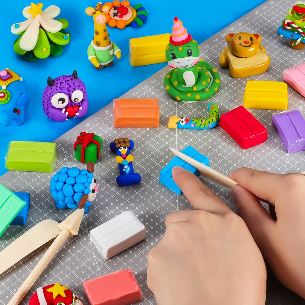 Polymer Clay Kit 50 or 100 Vibrant Colors, Oven Bake Modeling Clay with the Listed Color, Size or Set Options for Everyday Us