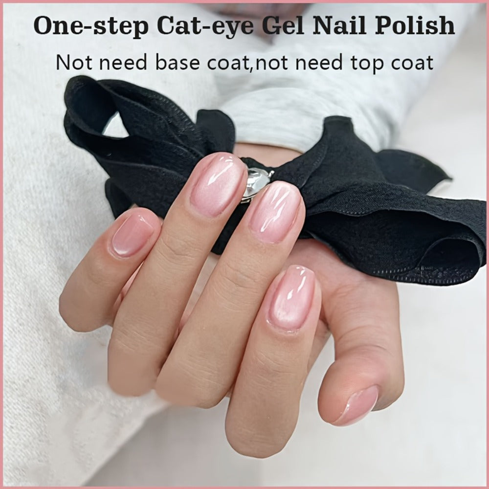 Magnetic Cat Eye Gel Nail Polish Pen 3-in-1 All-in-One Base Coat Color Top Coat – Ultra-Bright High-Saturation Polygel — imag