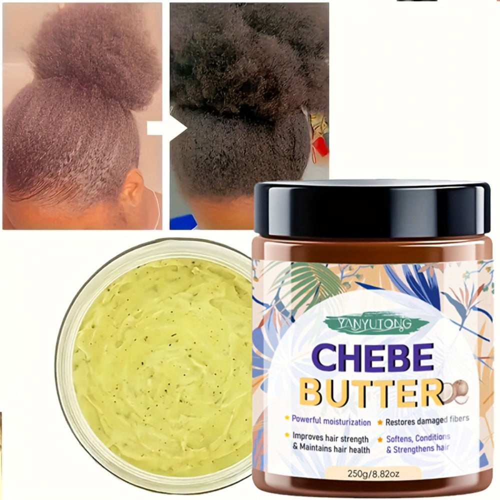 250g Chebe Butter Hair Mask in Clear Jar with African Shea, Castor and Batana Oils Named on Label — image 6