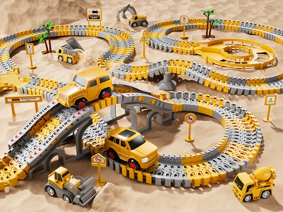 236-Piece STEM Race Track Car Toy Set for Kids Ages 3+, Track Splicing & Racing, Engineering Construction Style — image 10
