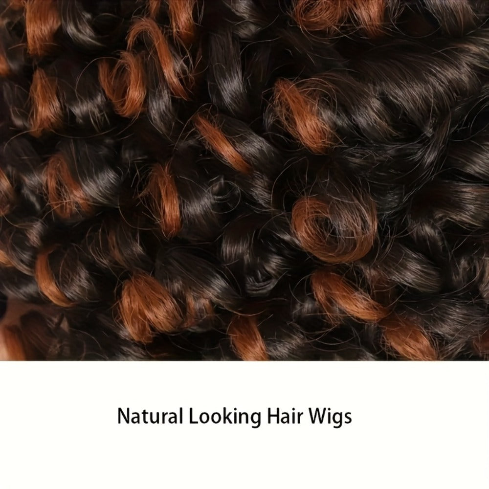 Synthetic Wig 14-Inch Kinky Curly Afro with Bangs in Black, Black-Brown or Golden 33/27 for Daily Style — image 8
