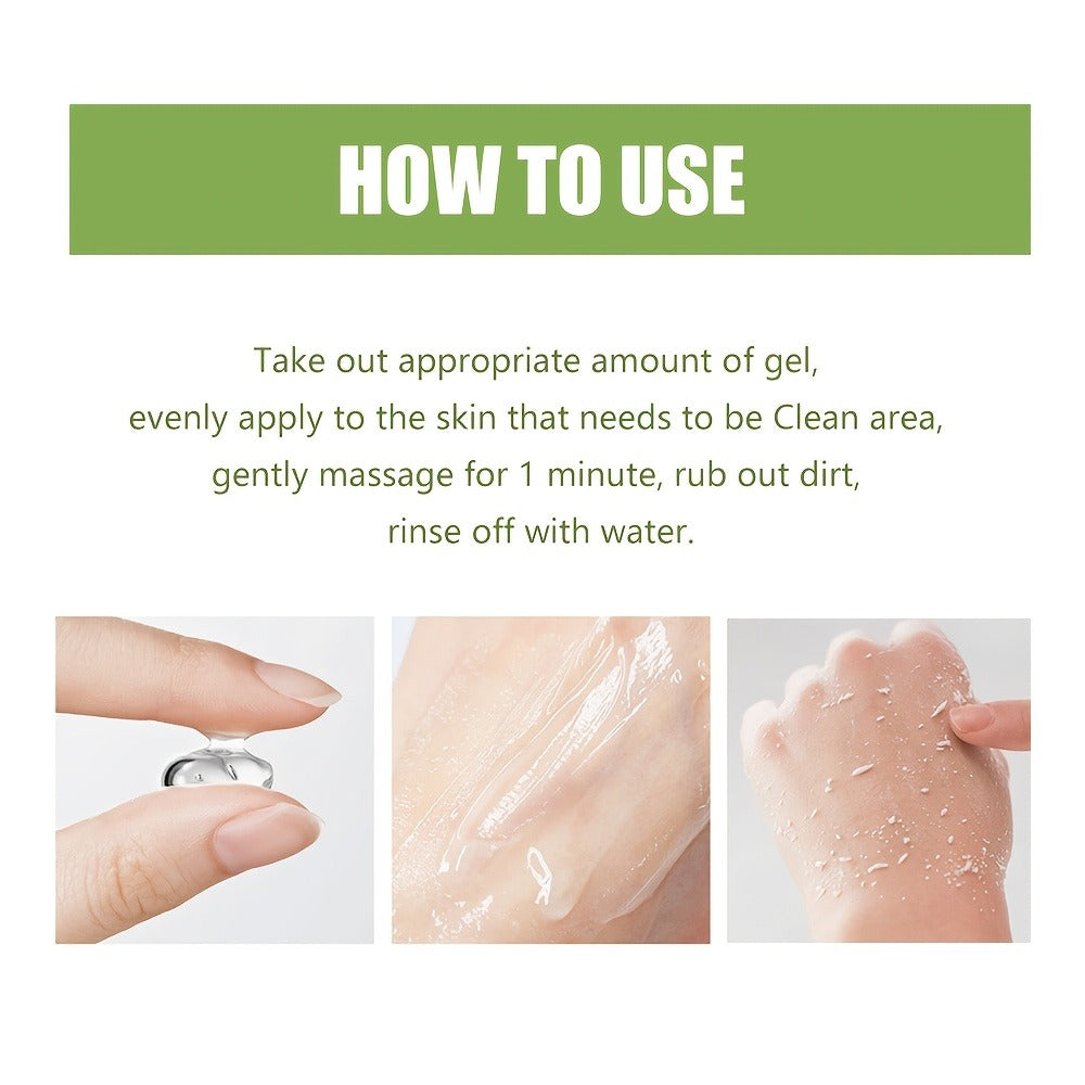 Exfoliating Body Scrub Gel with Aloe Vera, Rose & Chamomile Extract, Deep Cleansing Physical Scrub for Face & Body — image 10
