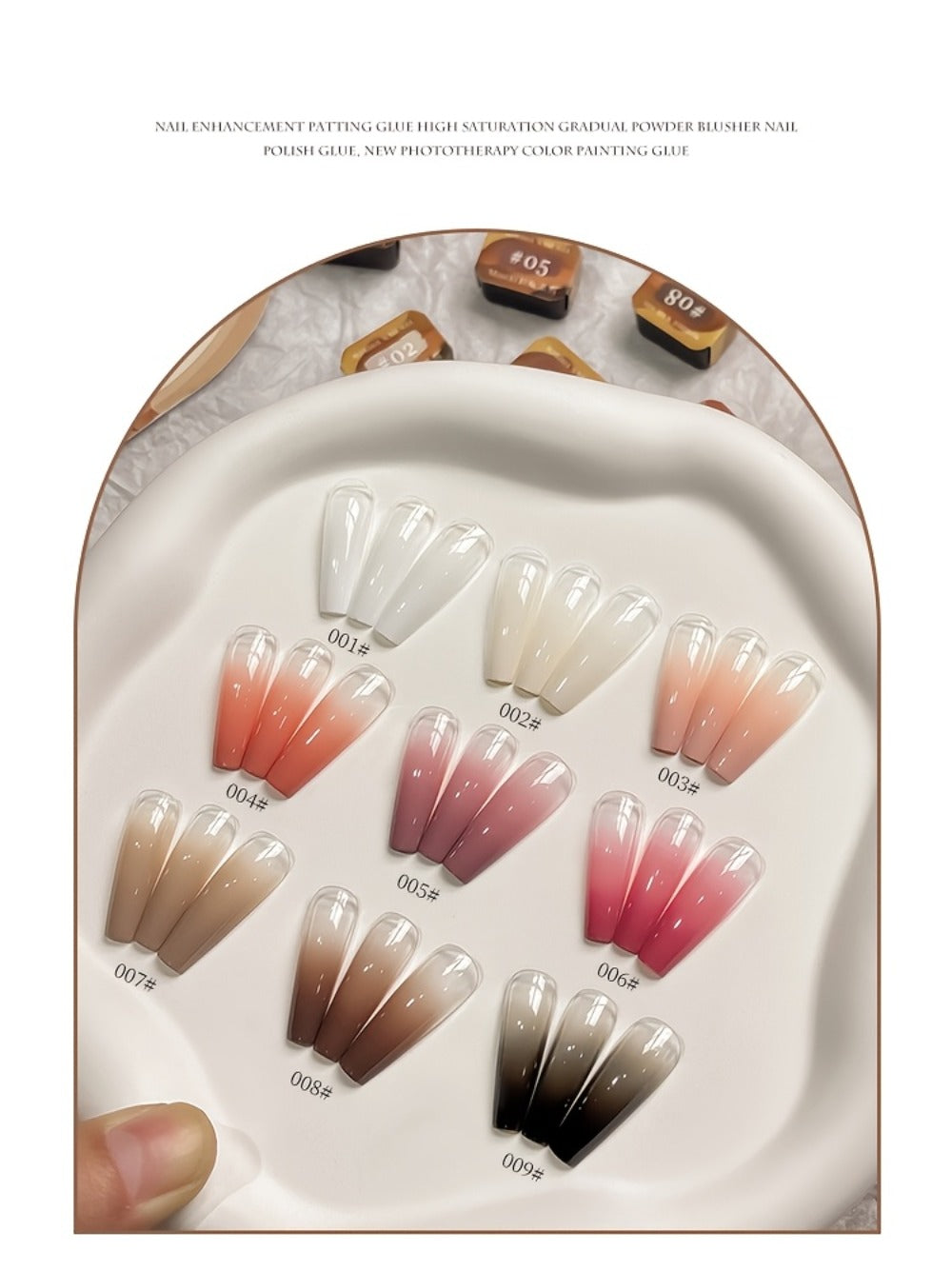 Gel Nail Polish 9-Color Mini Grid Sets for Ombre and Patting Art in 5 Curated Collection Options — image 17