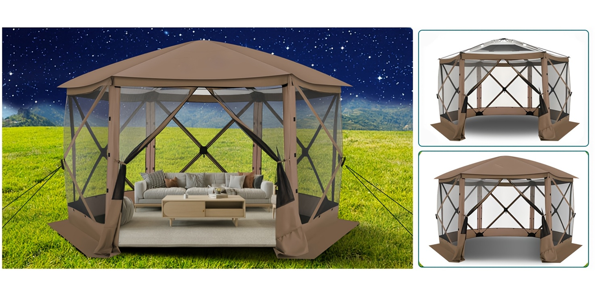 Pop-Up Canopy Tent 15ft Mosquito Net Screen House UV50+ for Garden, Yard and Pest Management — image 17