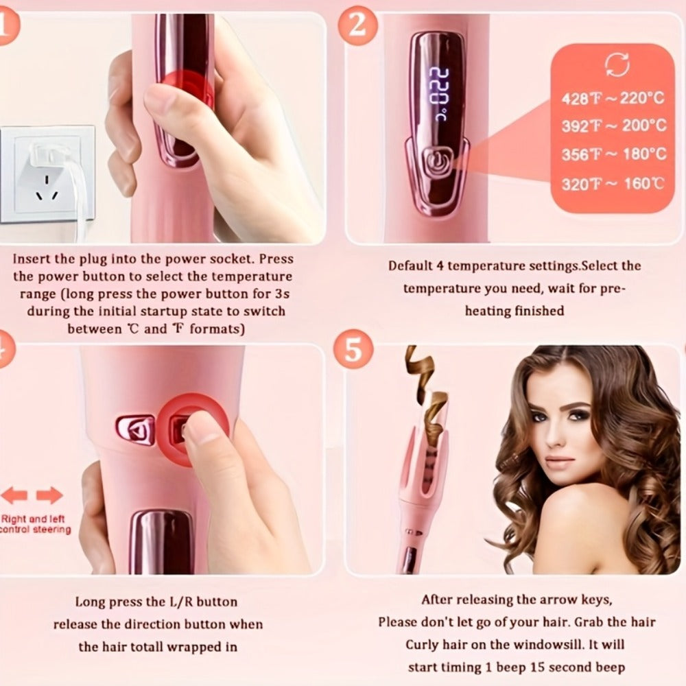 Automatic Curling Iron 32mm Essential Oil Coating, for Home, Travel and Salon Hair Styling — image 2