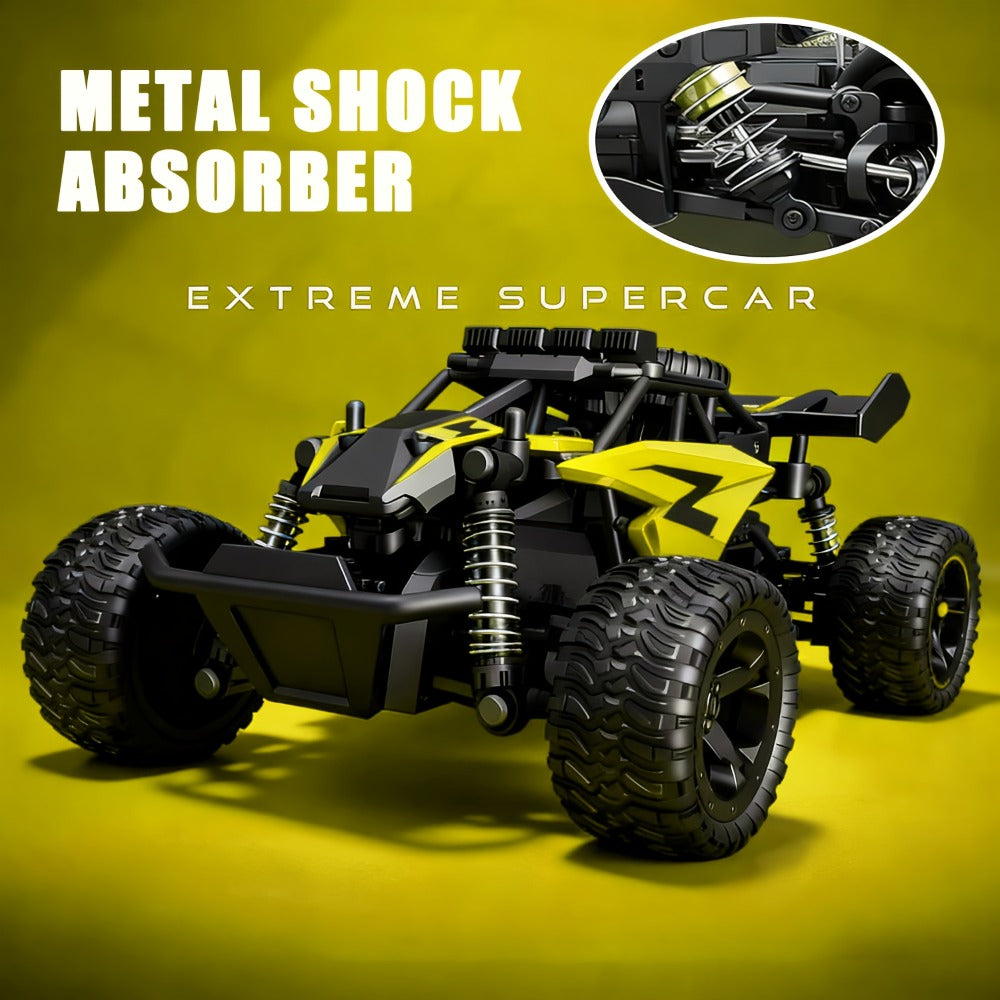 High-Speed RC Buggy 40km/h Alloy Body – 2.4G Remote Control Off-Road Vehicle for Boys Ages 6+, Super Powerful All-Terrain Out