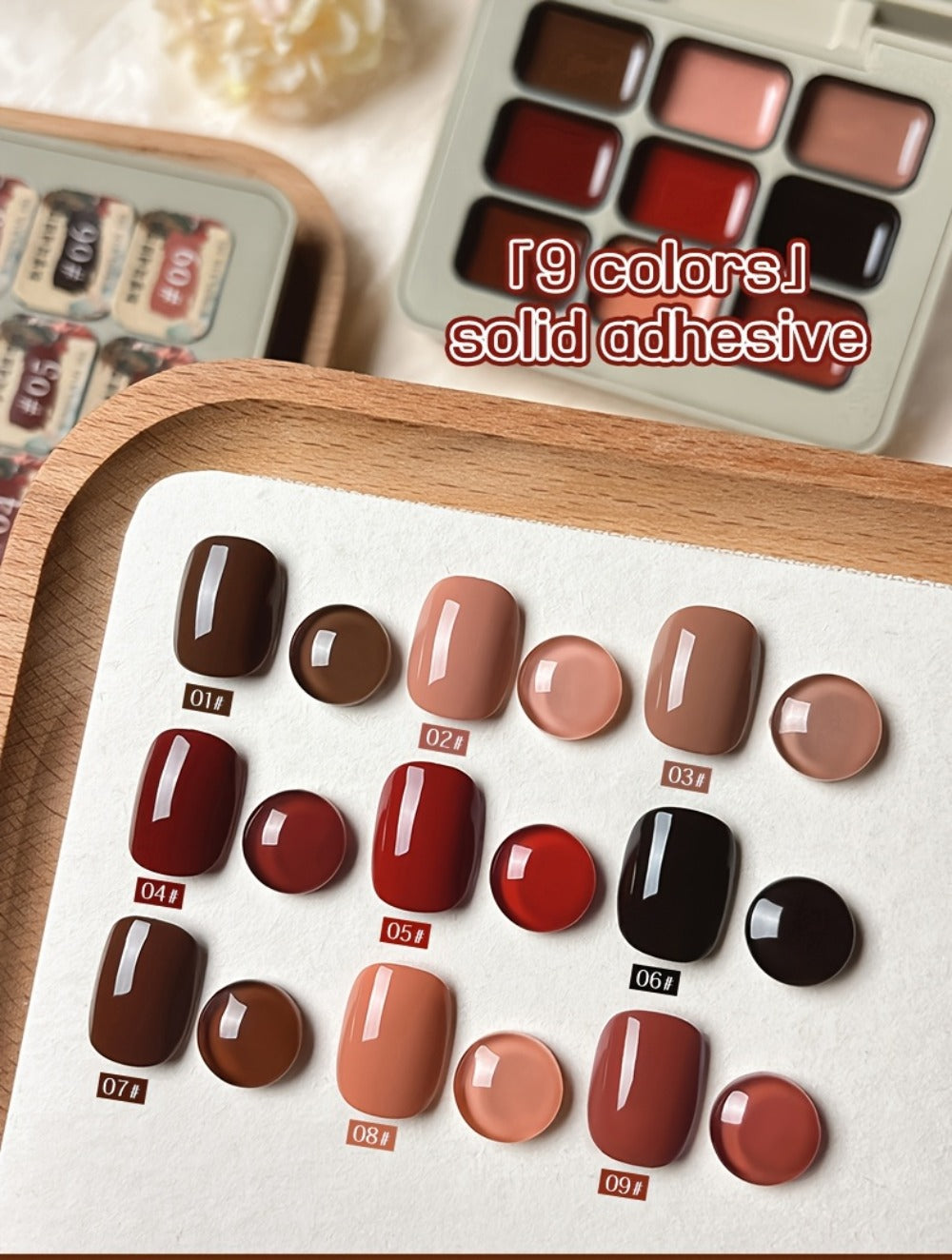 Gel Nail Polish MORDDA 9-Color Autumn Harvest Set with Solid Shades and Included LED Curing Pen for Nail Art — image 15