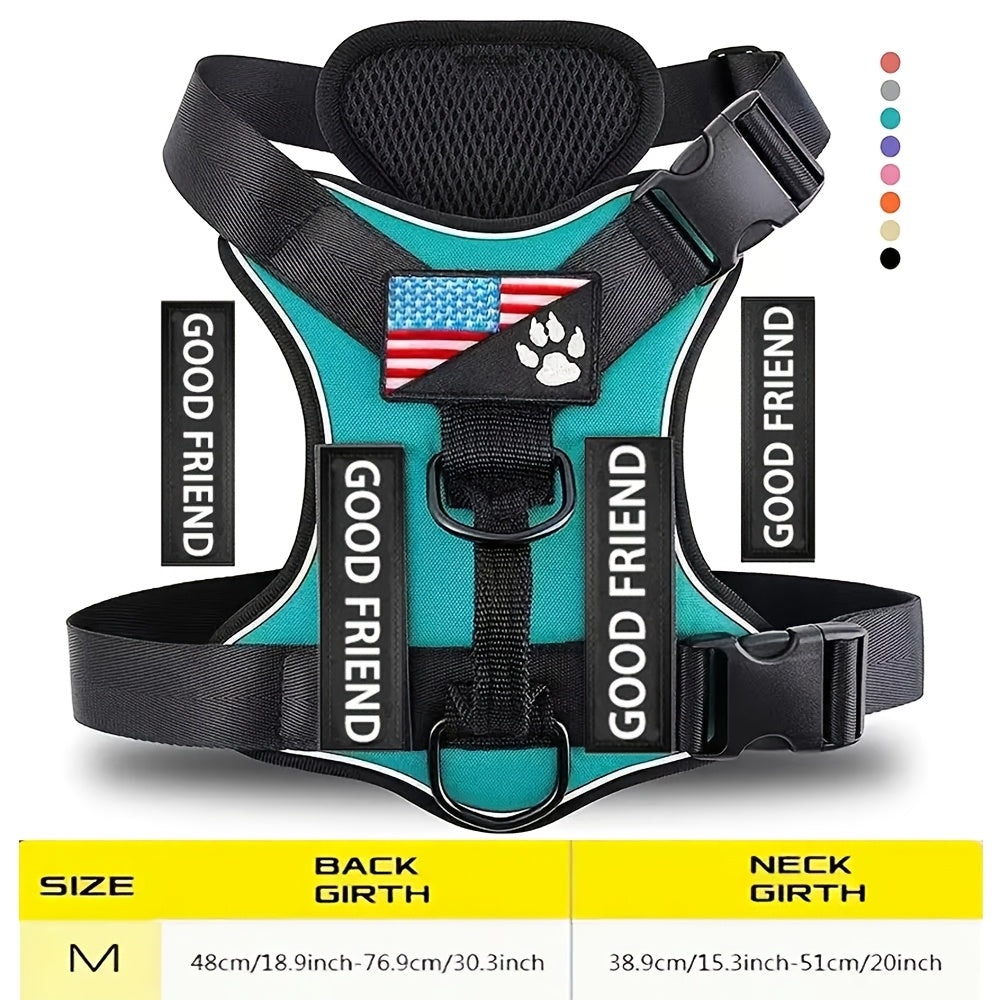 Five-Patch Dog Vest Harness in Black, Red, Rose Red, Grey or Green with XS-to-XL Sizes Pictured — image 47