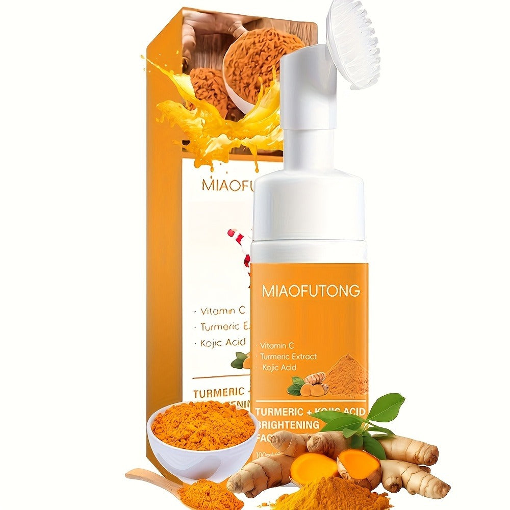 Turmeric Vitamin C Facial Cleansing Kit Face Wash Foam Soap Bars Set Nourishing Gentle for Bath Time — image 5