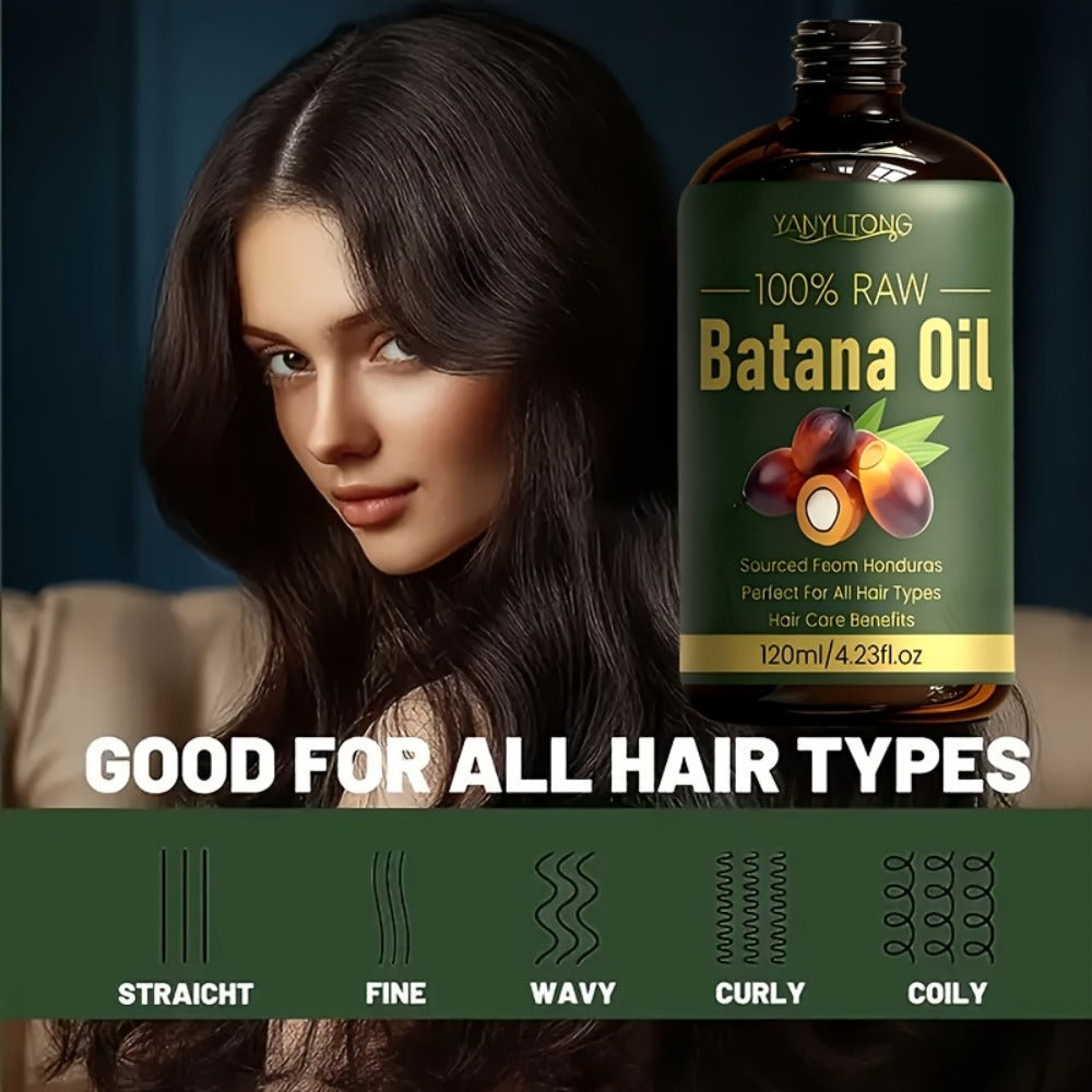 Hair Oil Batana 120ml Amber Dropper Bottle with 4.06oz Label Format for Pre-Wash or Leave-In Hair Use — image 11