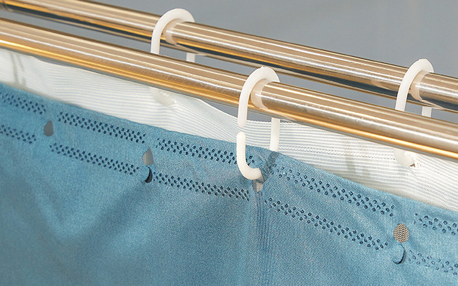 Double-layer Double-rod Three-door Bed Curtain Floor-to-ceiling Mosquito Net