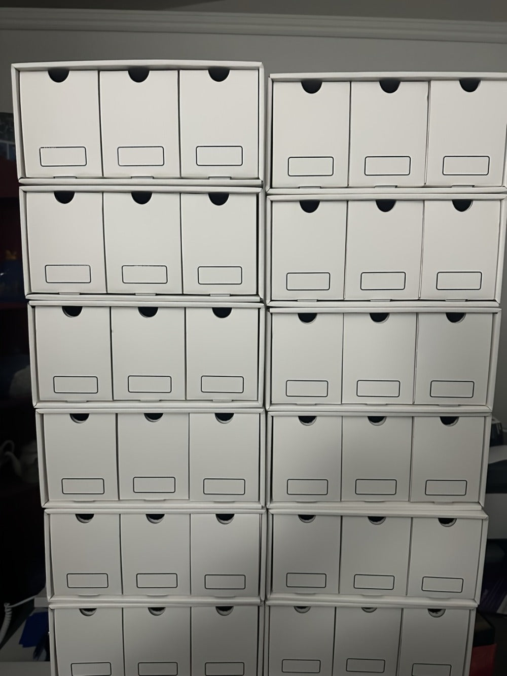Trading Card Storage Box for Sports Cards and Baseball in a Large Cardboard 12 Drawer Design of 50 Dividers — image 13