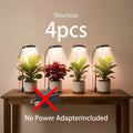 Four-Piece Tabletop Ring LED Plant Lamp Set with USB 3/6/9H Timer, Adjustable Poles and Bases — image 4