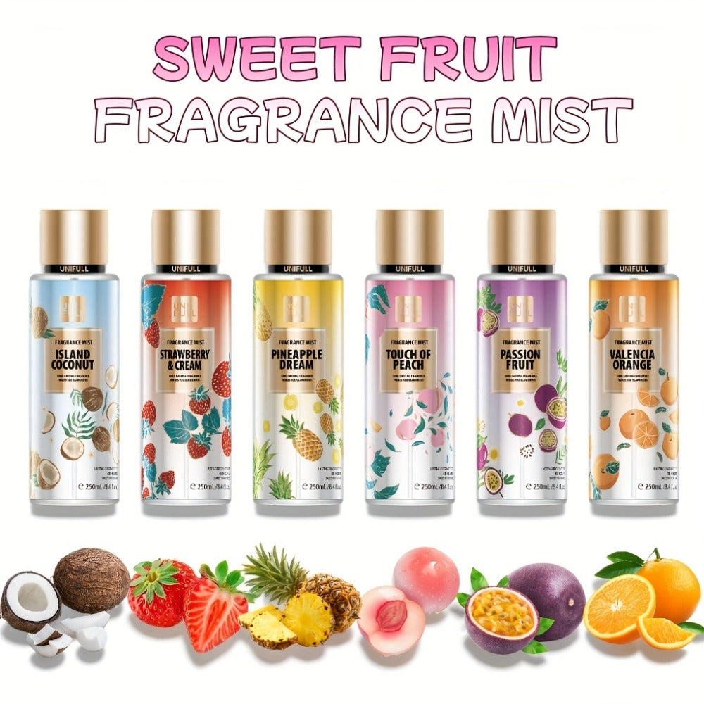 Floral Fruity Eau de Toilette Body Spray for Women 8.4oz – Long-Lasting Hair & Body Mist, 13 Scents Colorful Bottle — image 8