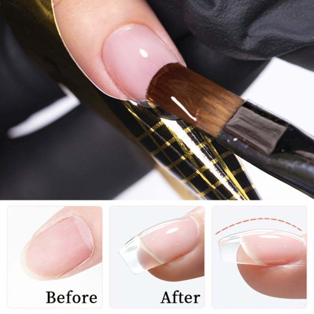 Clear Nail Extension Builder Gel Kit, Three 100g Containers for UV LED Manicure Length and Structure — image 7