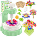 Flower Bouquet Maker Craft Kit with Hand-Operated Tool, Fabric Petals, Stems, Centers and Display Bases — image 9