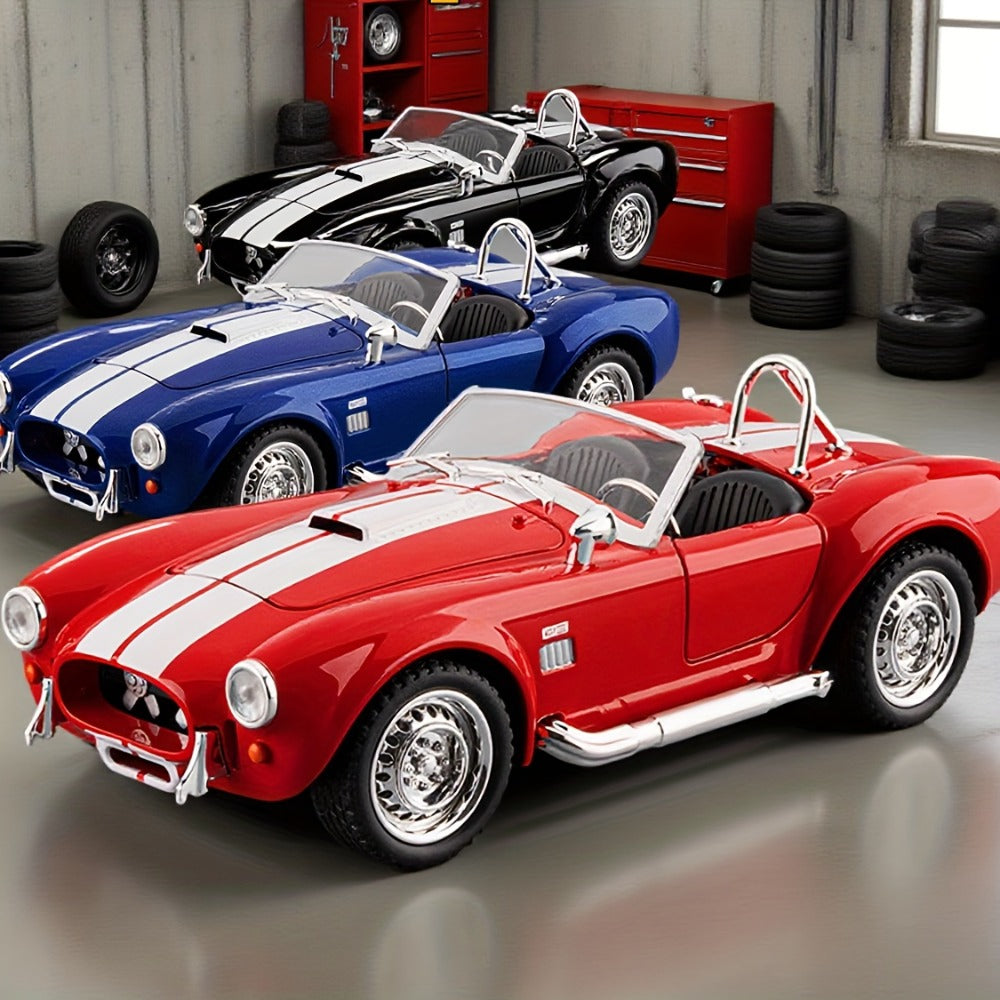 Shelby Cobra 1:22 Scale Zinc Alloy Diecast Model Car, Collector-Grade Exhibition-Quality Replica with Openable Doors — image 