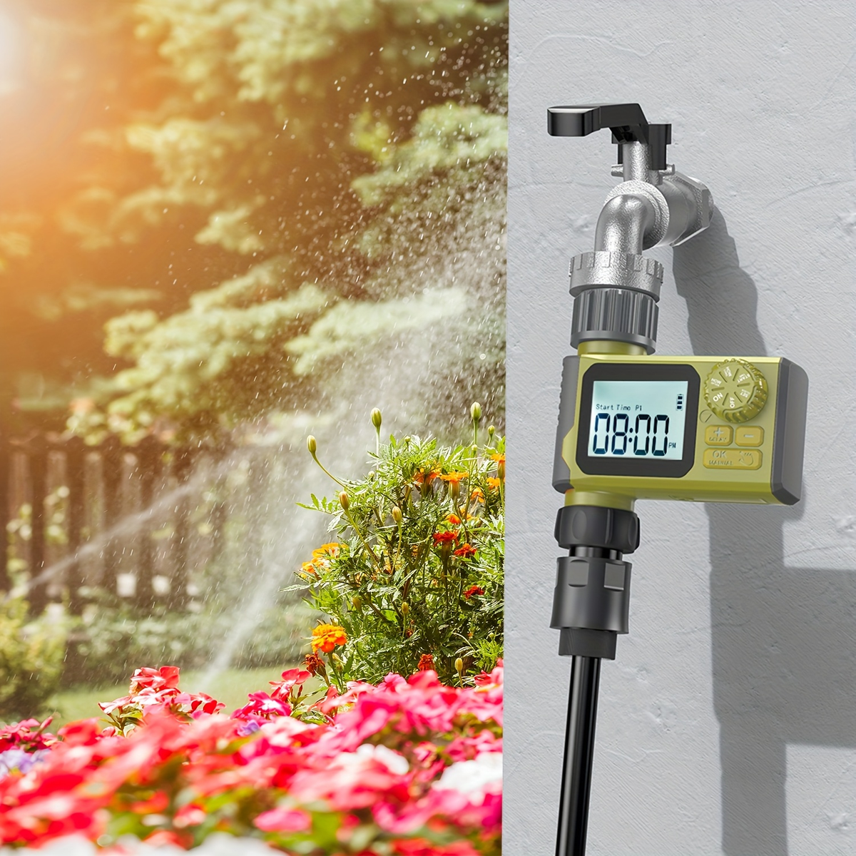Garden Irrigation Timer Automatic Watering Controller for Lawn Farm Drip System, for Garden, Lawn and Yard Watering — image 8
