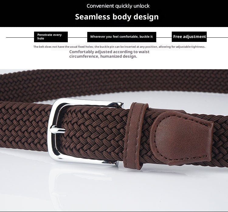 Canvas Elastic Stretch Belt Pin Buckle Canvas Belt