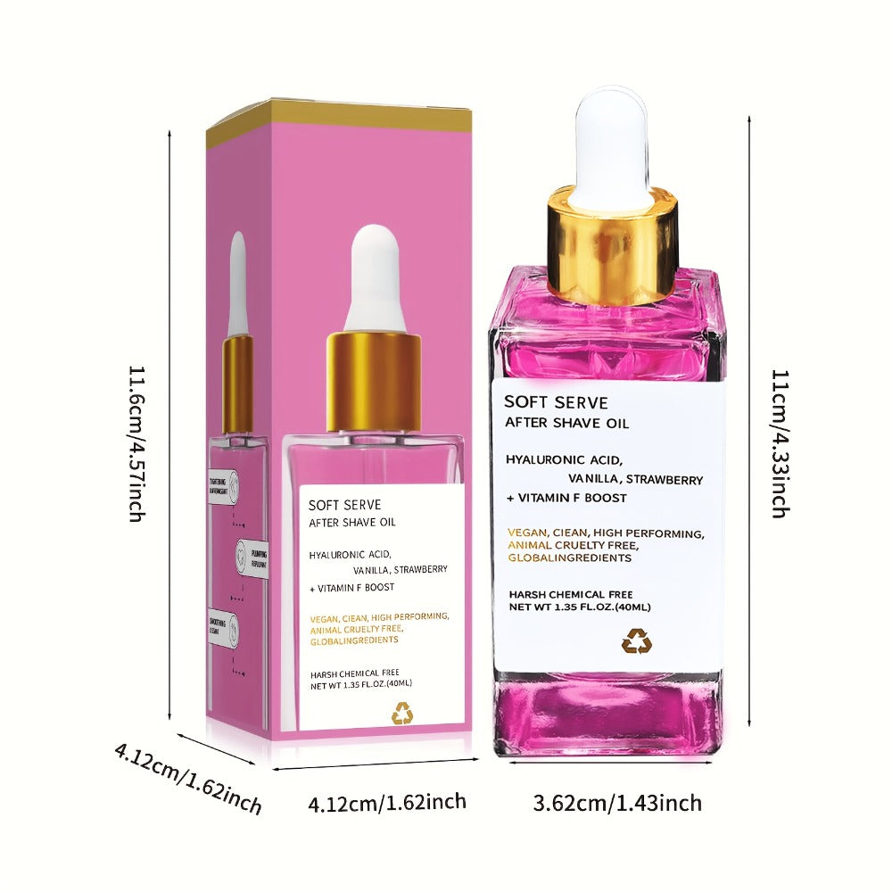 Strawberry Vanilla Beard and After Shave Oil, Two 1.35oz Bottles with Glycerin for Face and Mustache Care — image 4