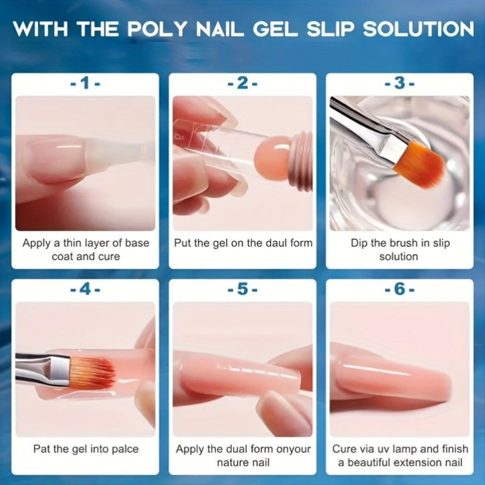 Poly Gel Slip Solution 75ml 2.6oz with Container – Anti-Stick Liquid for Poly Nail Extension Gel Application — image 5