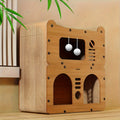 Double- or Three-Level Cat Tree Condo with Wood-Look Panels, Doorway Cutouts and Scratch Liners — image 1
