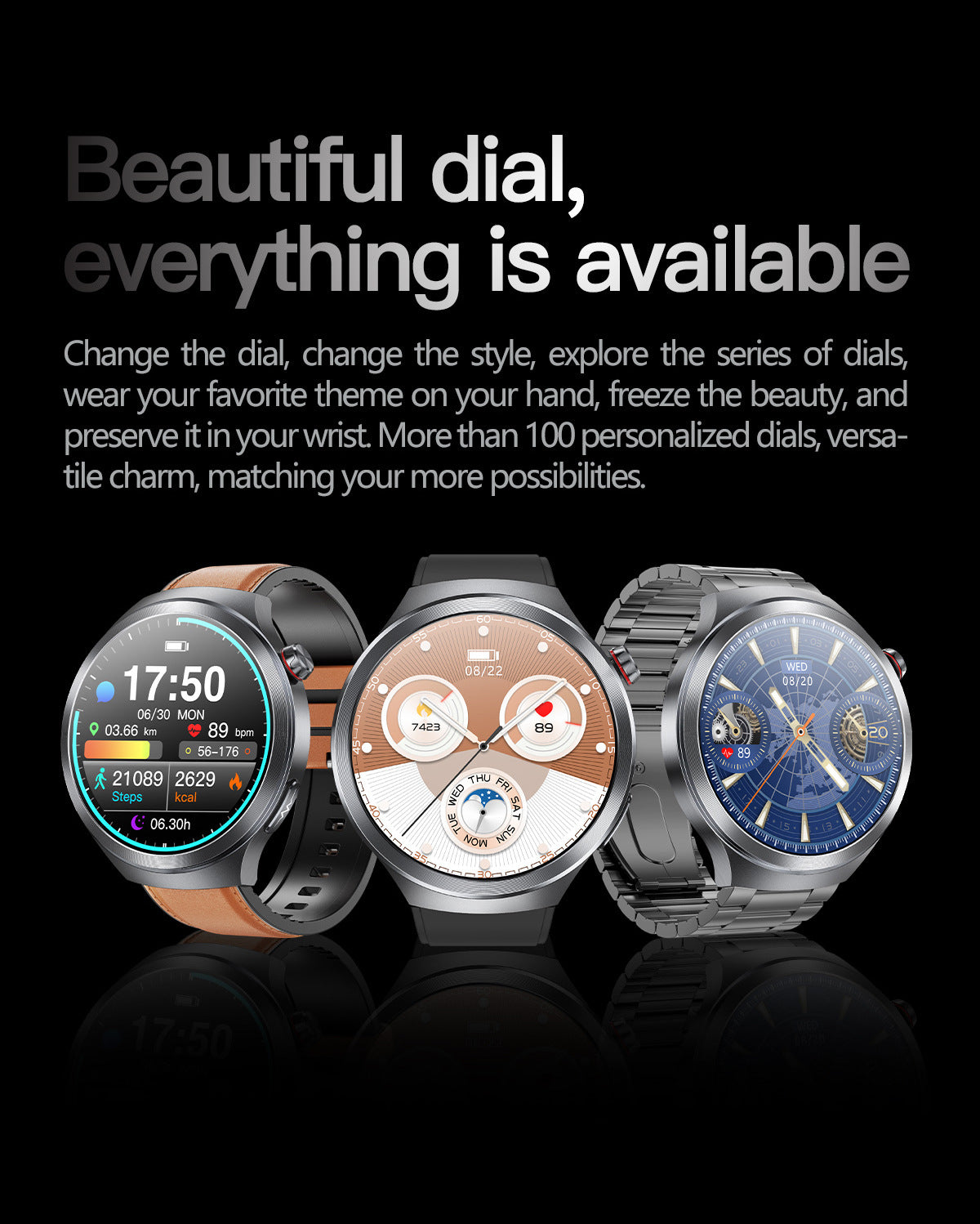 Smart Watch AMOLED Screen ECG Heart Rate Pressure Blood Oxygen Health