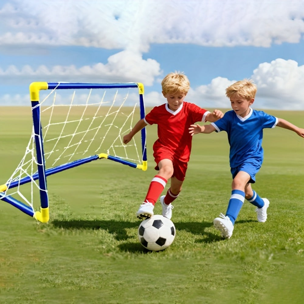 Kids Youth Football Goal Set, 2pcs Portable Easy-Assemble Soccer Goals for Indoor & Outdoor Play — image 4