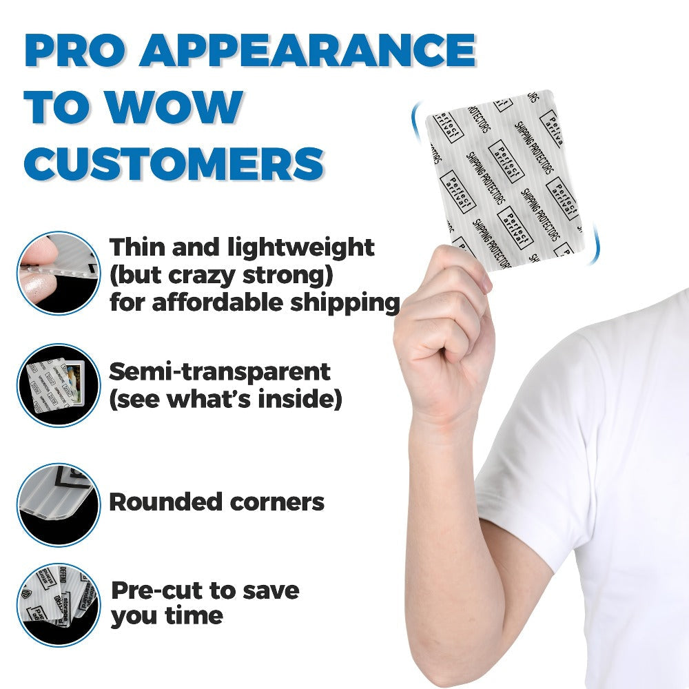 Trading Card Shipping Protectors 60/120/510 Count 3.5x4.5 Inch – Premium Rigid Plastic Card Mailer Inserts for Sports Cards —