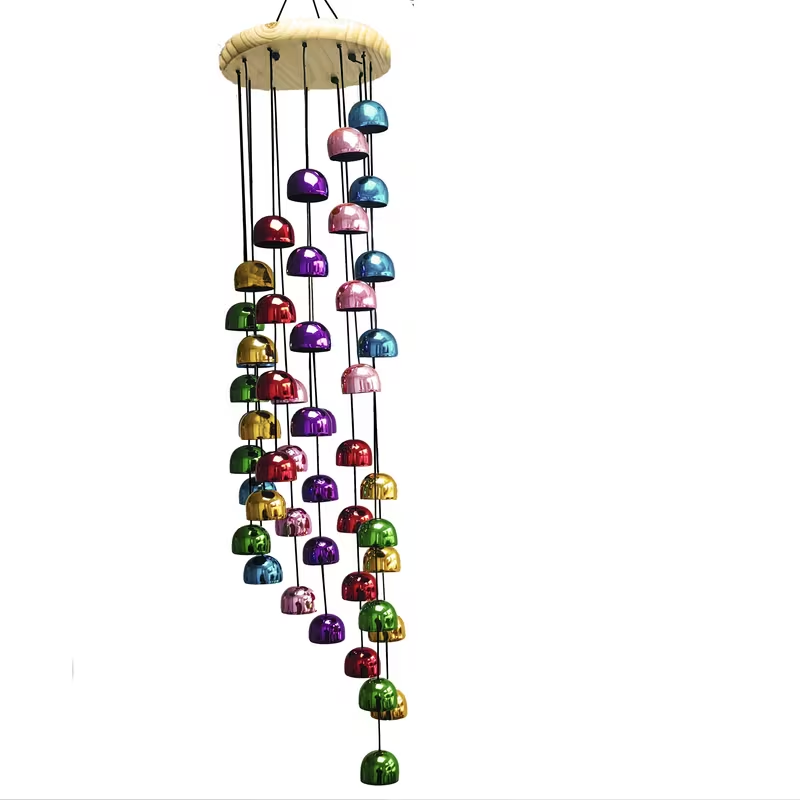 Copper Wind Chime – 48-Bell Vintage Metal & Solid Wood, 30 Inch Outdoor Patio Garden Gift — image 1
