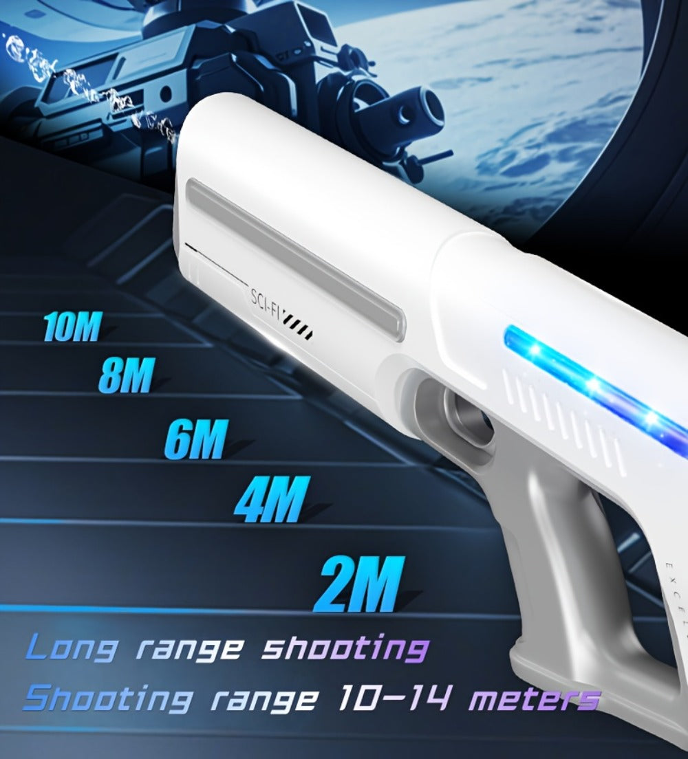 LED Light-Up Electric Water Gun Auto-Fill USB Rechargeable 40Ft Range with the Listed Color, Size or Set Options for Everyday