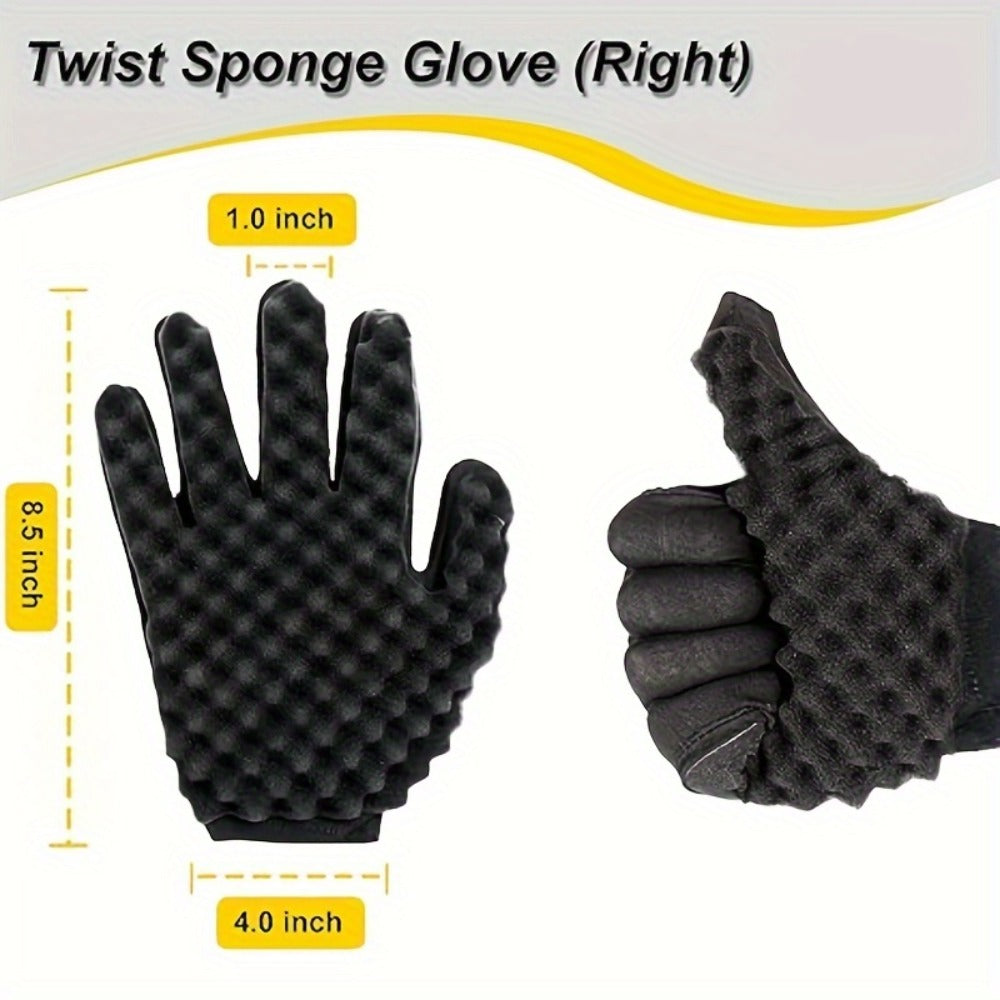 Hair Accessories Four-Piece Curling Sponge Kit with Styling Glove, Metal Pick and Twist Comb — image 5