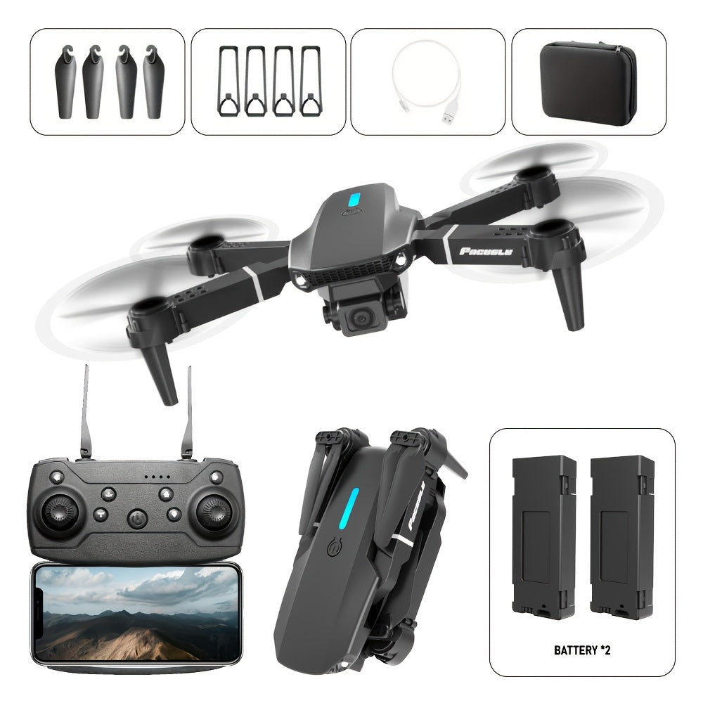 E88 Foldable Drone with Dual Camera with the Listed Color, Size or Set Options for Everyday Use — image 1