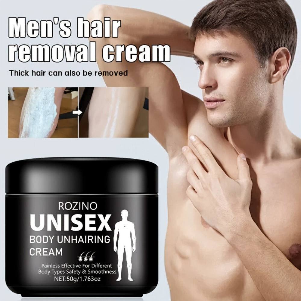 Hair Removal Cream ROZINO 50g Black Jar with Single or Two-Pack Options for External Body Grooming — image 6