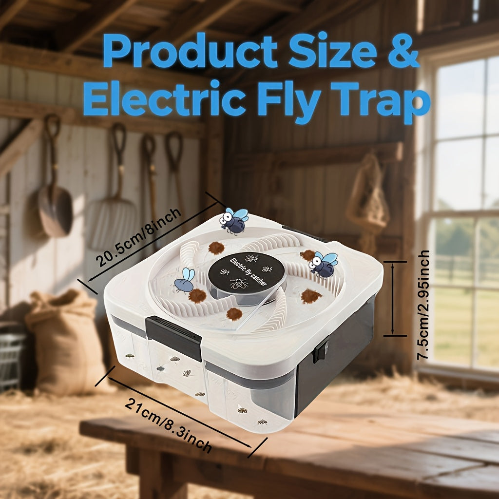 Fly Trap, Electric USB Rechargeable Indoor Kitchen Farm No Consumables for Garden, Yard and Pest Management — image 4