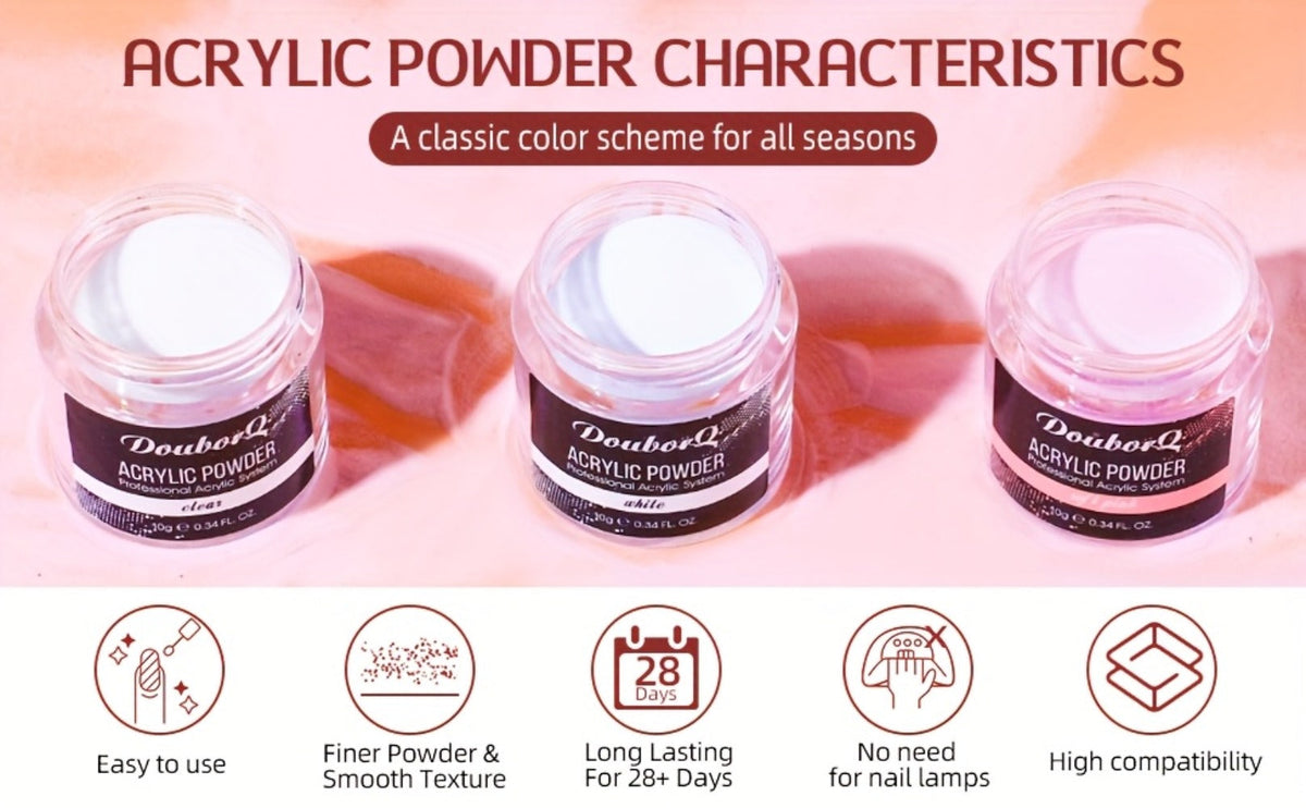 Acrylic Nail Kit with 36W UV LED Lamp, Electric Drill, Three Powders, Glitter Colors, Tips and Manicure Tools — image 13