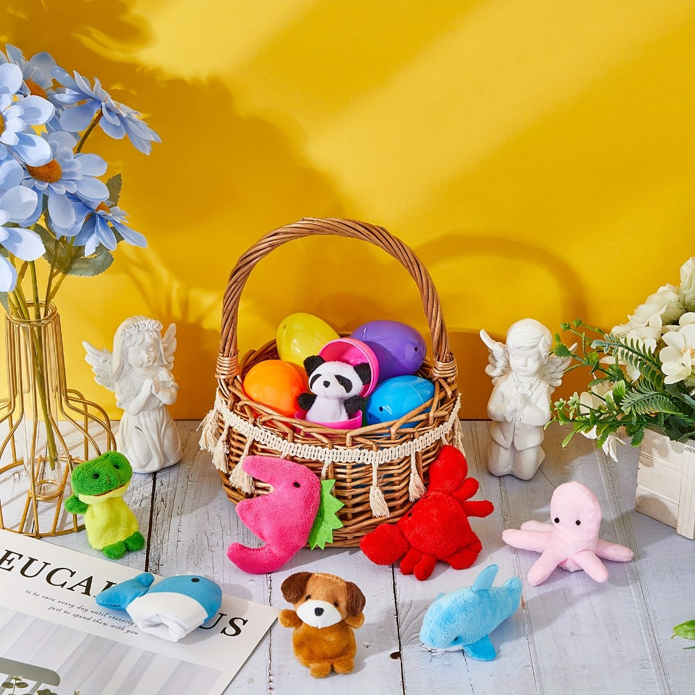 Twenty-Set Animal Finger Puppet and Plastic Egg Bundle with 20 Puppets and 20 Colorful Eggs — image 3