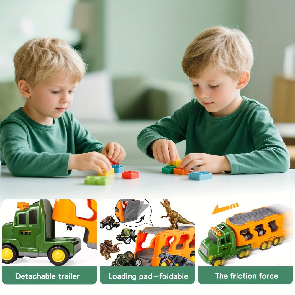 Dinosaur Transport Truck Toy Set with Lights & Sounds with the Listed Color, Size or Set Options for Everyday Use — image 7