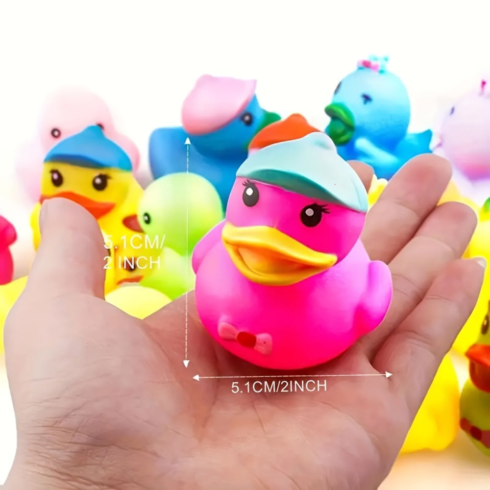 Mini Rubber Ducks Bulk Set, 2" Floating Bath Toy Variety for Kids, Cute Assorted Ducks for Bath Time — image 7