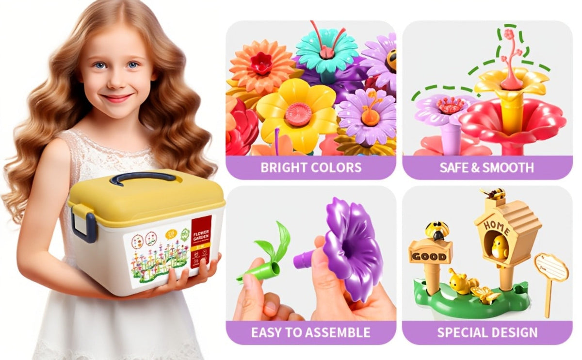 Flower Garden Building Toys for Kids 235 Pieces with the Listed Color, Size or Set Options for Everyday Use — image 12