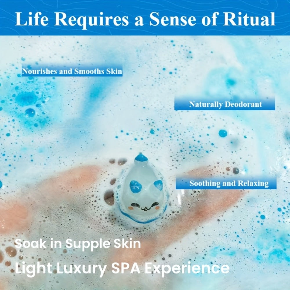 Bath Bombs with Surprise Inside Ocean Bath Ball Set, Rich Foam Lavender Essential Oil Fizzy Bath Bombs Gift — image 8