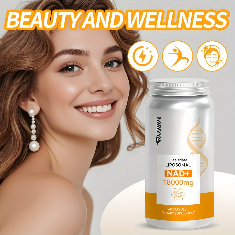 NAD+ Booster Liposomal 18000mg with Quercetin, Trans-Resveratrol & D-Ribose for Energy, Focus, Anti-Ageing & Antioxidant Supp