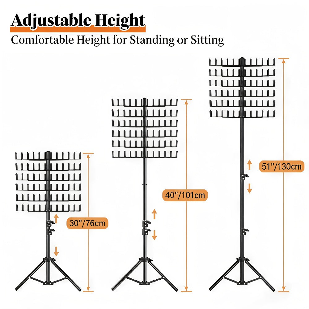 Braiding Hair Rack Hair Styling Tool with 144-Strand Layout, 30-50-Inch Height and Foldable Stand — image 6