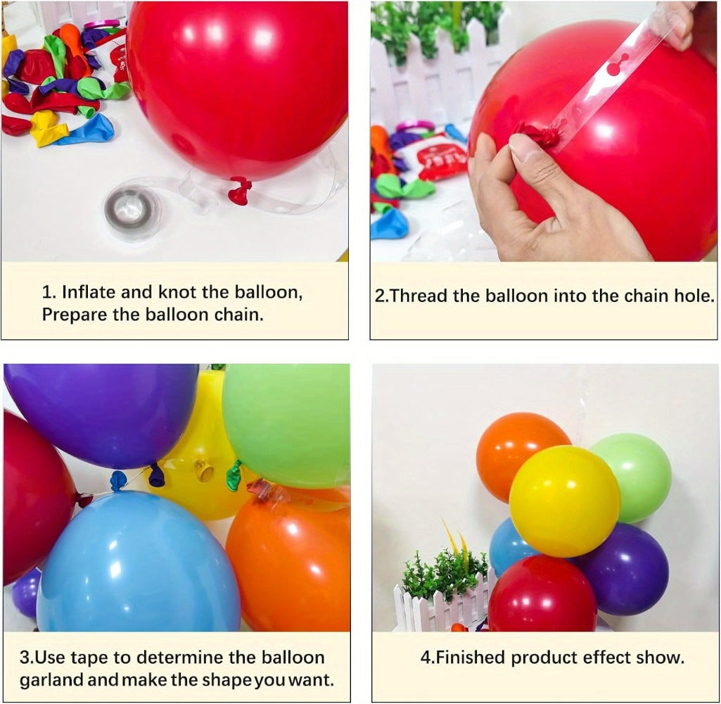 Party Decorations 422-Piece Rainbow Balloon Arch Kit with Four Balloon Sizes and Garland Accessories — image 11
